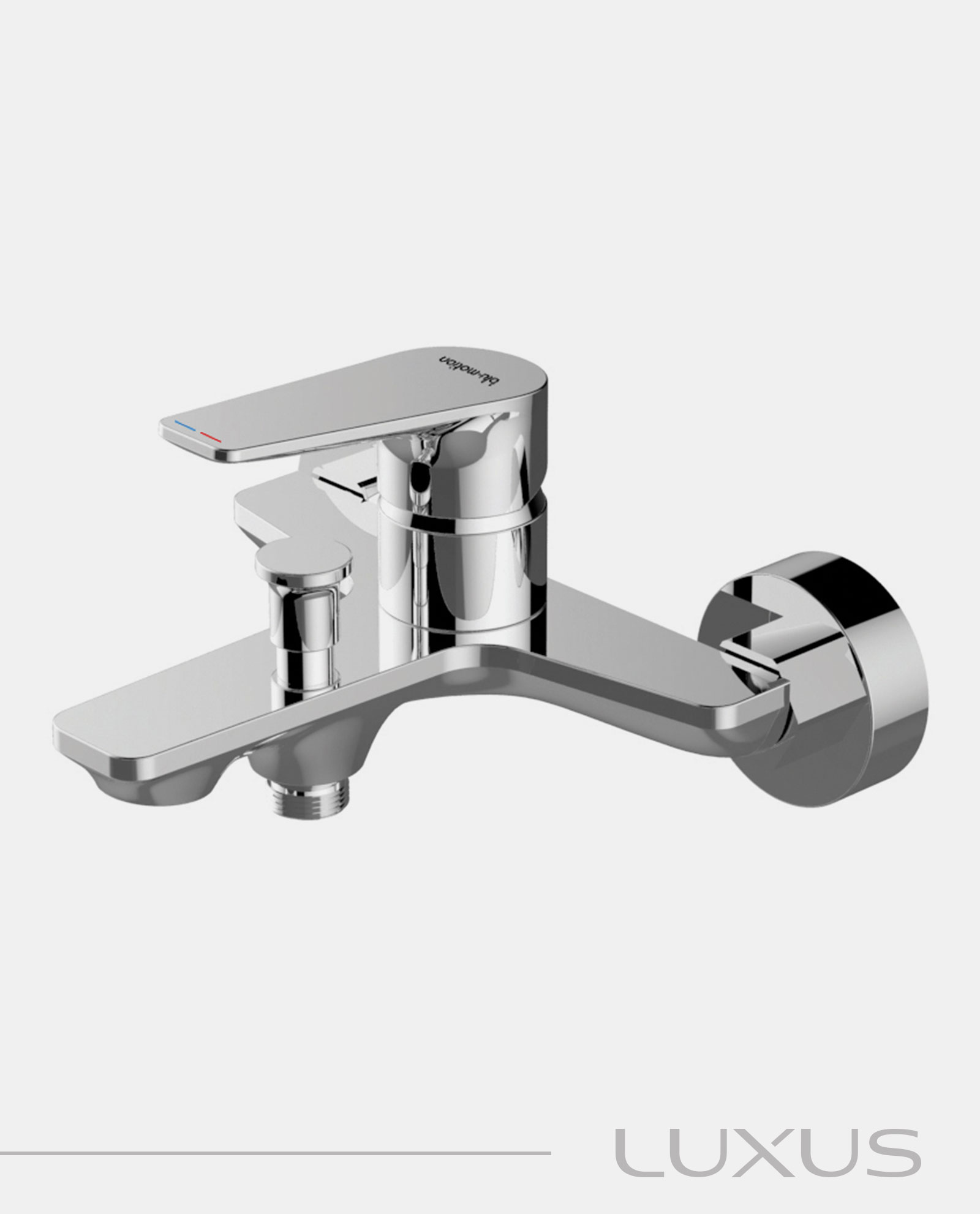 luxus-bath-mixer.jpg Blu Motion Luxus Bath Mixer – Modern Chrome Single Lever Tap - Image 1