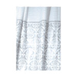 Wildberry Vegas Shower Curtain – Elegant Grey Patterned Bathroom Curtain