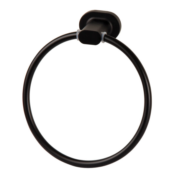 Wildberry Matt Black Towel Ring – Modern Bathroom Accessory (170 x 30 x 170mm)
