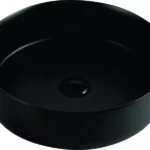 Lave Alice Black Counter Basin – Modern Round Bathroom Basin