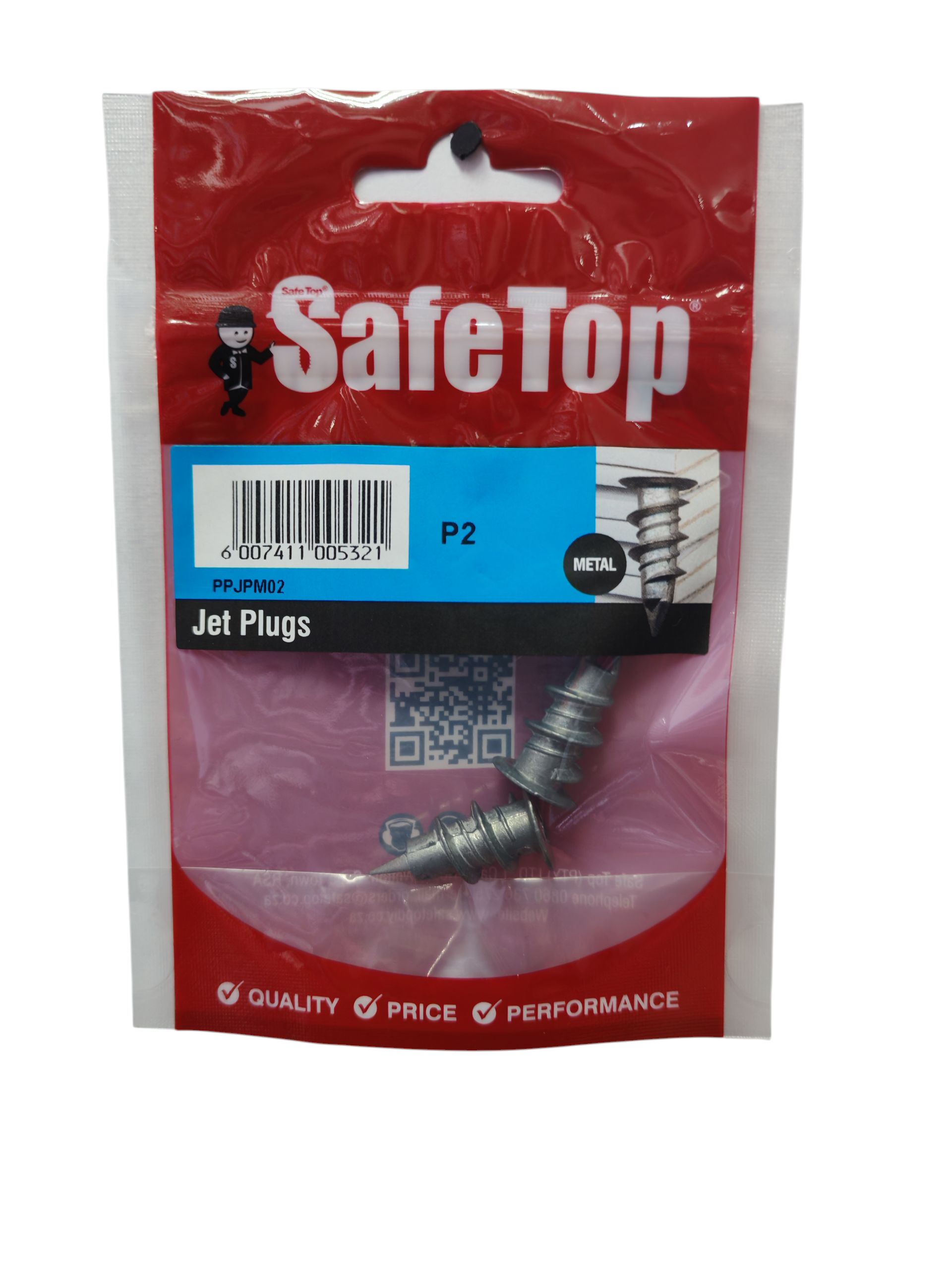 PPJPM02 SAFETOP JET PLUGS METAL P2 SafeTop Jet Plugs Metal P2 – Reliable Anchors for Drywall and Plasterboard - Image 1