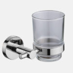 Bodie Skye Polished Steel Toothbrush Tumbler Holder – Modern Bathroom Accessory