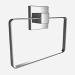 Fusion-Loc Silver Towel Ring – Suction-Fit Bathroom Holder