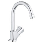 Grohe Costal L Pillar Tap – Chrome Swivel Spout Basin Mixer
