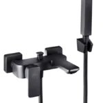 Cobra Arrive Exposed Bath Mixer – Matte Black with Hand Shower Set