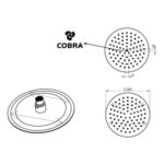 Cobra Seine Ebony Shower Head – Modern Matte Black Design
