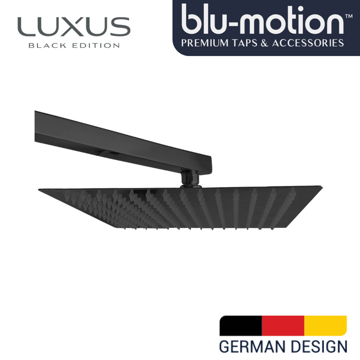LL001BK_bdbb6373-43f9-489d-9d24-7b8da48c869d.png Blu Motion Shower Head & Arm Lluvia Black - Image 1