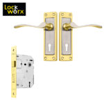 BBL Lockworx Mortice 3 Lever Lockset – Bishop Handle Door Lock Set