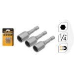 Tolsen Bit Holder Set 5/16x48mm (3 Piece) – Magnetic Hex Drivers for Power Tools