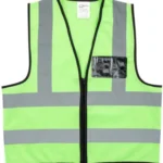 Safety Vest with Zip – High-Visibility Green Reflective Workwear