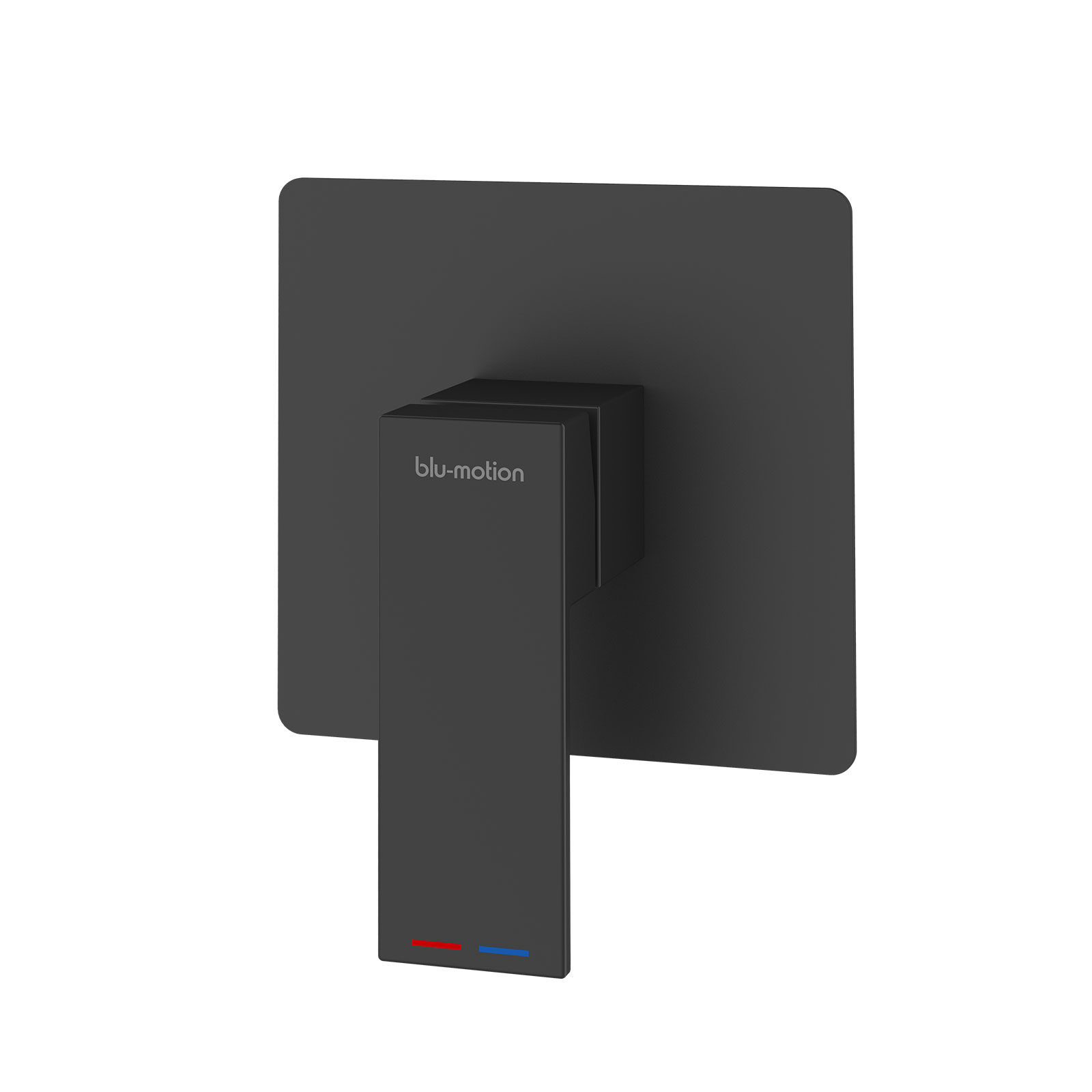 quaddro-black-shower-mixer-1.jpg Blu Motion Quaddro Shower Mixer Black – Matte Finish - Image 1