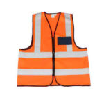 Safety Vest Reflective Zip Orange – High Visibility and Practical Design