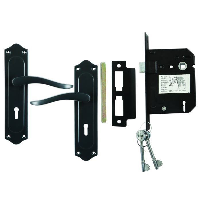 BLE3LALDS03GN1 BBL Grand Navy Marble 3 Lever Lockset - Image 1