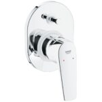 Grohe BauFlow Single-lever bath/shower mixer trim chrome