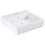 Grohe Cube Ceramic Wash Basin 50 Wall Fixings Not Included Alpine White
