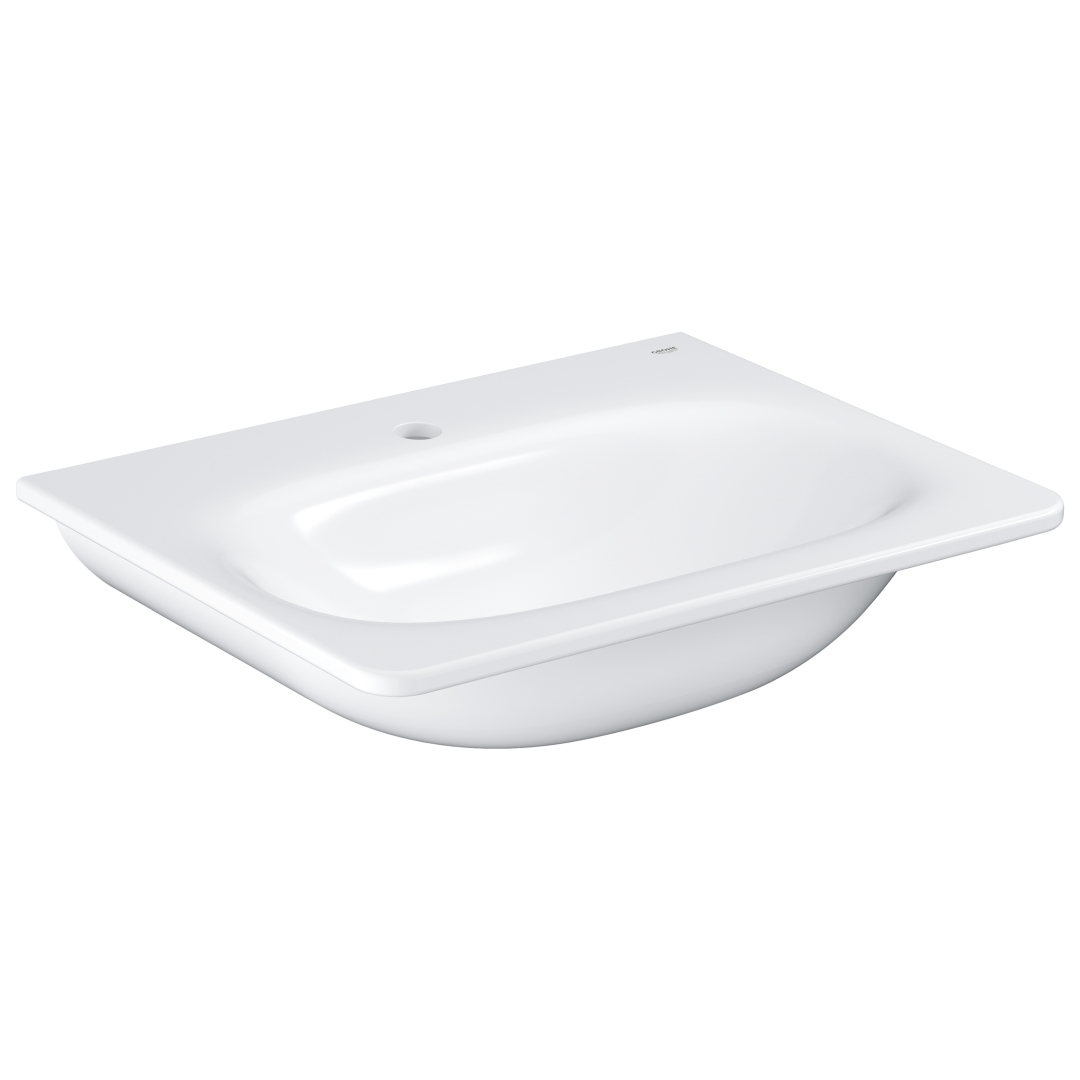 01JMVA6PAV1BA04AN52A1VGEKF.jpg Grohe Essence Wash Basin 60 Wall Fixings Not Included Alpine White - Image 1