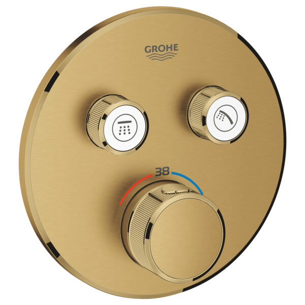 Grohe Grohtherm Smartcontrol Thermostat For Concealed Installation With 2 Valves Brushed Cool Sunrise
