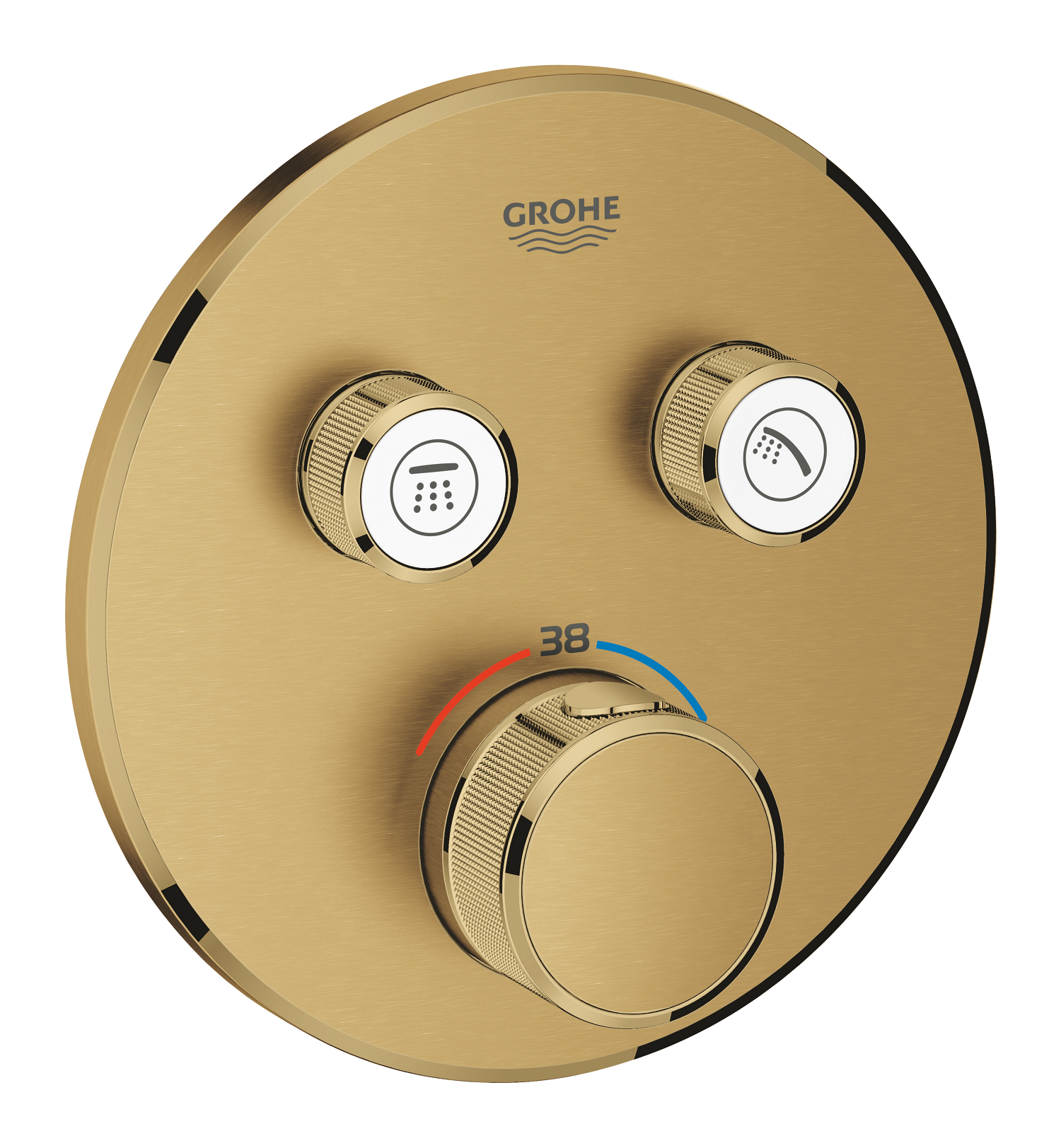 01K5690D1SKECWA1V0460X3Z08.jpg Grohe Grohtherm Smartcontrol Thermostat For Concealed Installation With 2 Valves Brushed Cool Sunrise - Image 1
