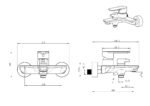 Cobra Seine Bath Mixer Exposed Wall Type Diverter No Handshower Matte Black - Image 2