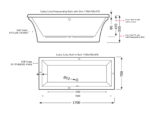 Cobra Cubo 1700x700x470 Freestanding Bath Skirted White - Image 2