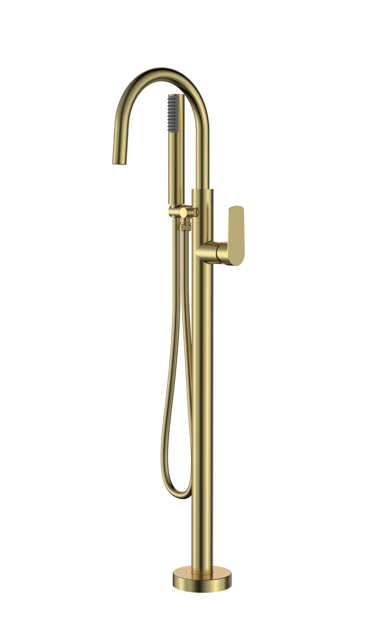 01K94A3E6W14F0EA68NS5SPG5W.jpg Cobra Seine Bath Mixer Freestanding With 1500mm Hose and Handshower Brushed Gold - Image 1