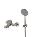 Cobra Tigris Bath Mixer Exposed Wall Type With Handshower Set 1/2 FI Brushed Nickel