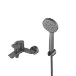 Cobra Tigris Bath Mixer Exposed Wall Type With Handshower Set 1/2 FI Brushed Gun Grey