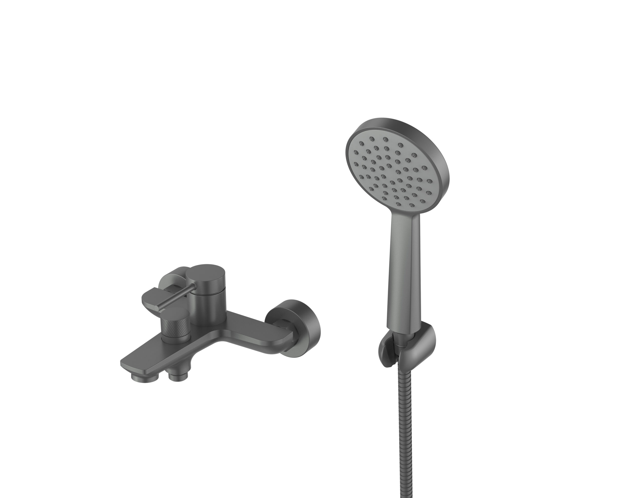 01KGMEAZRET6WRGVCMFT4HDBNJ.jpg Cobra Tigris Bath Mixer Exposed Wall Type With Handshower Set 1/2 FI Brushed Gun Grey - Image 1