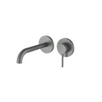 Cobra Tigris Basin Mixer Wall Type 1/2 FI Brushed Gun Grey