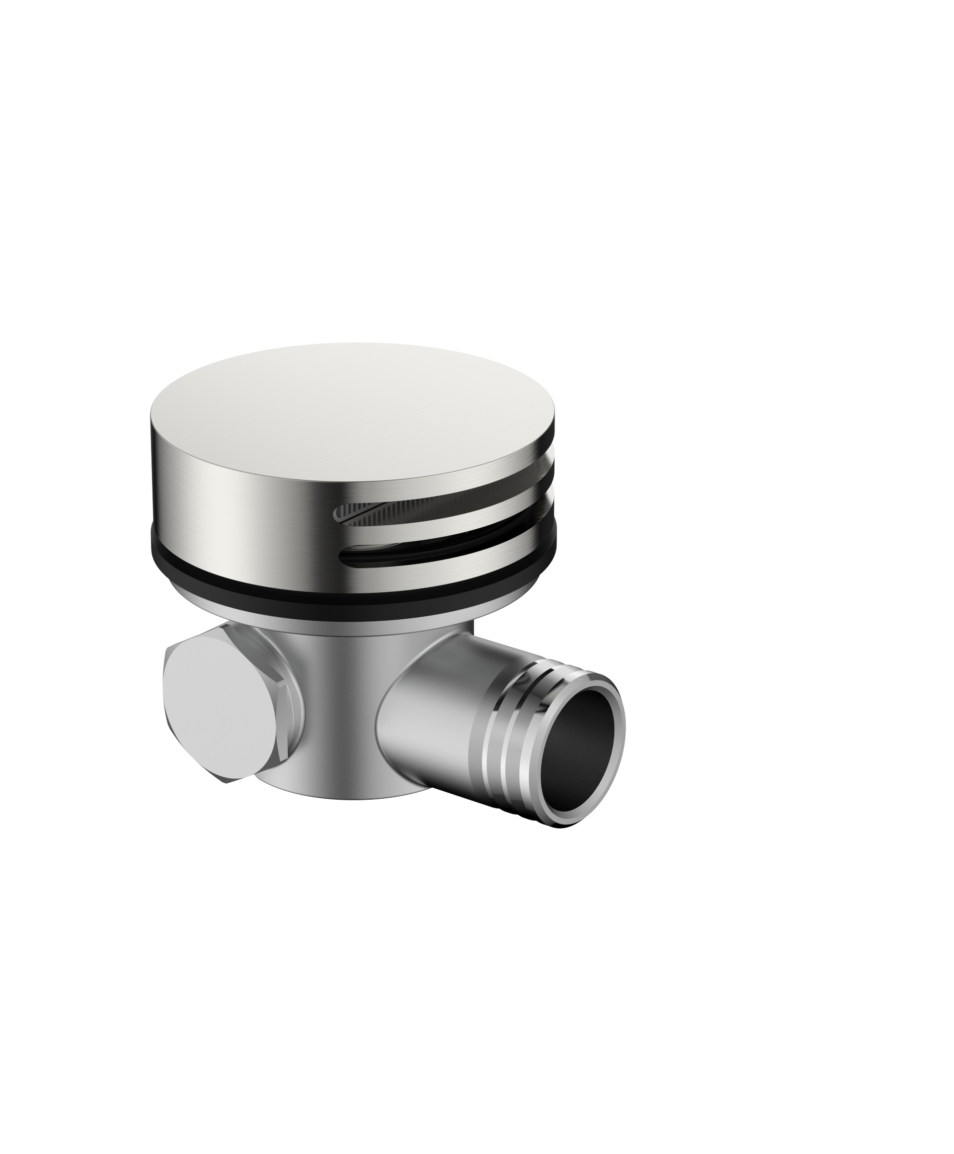 030BN.png Cobra Bathfiller/Overflow+ Non Return Valve Round 70mm Brushed Nickel - Image 1