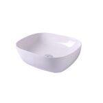 Vaal Hr Symmetry Rectangular Counter Top Basin No Tap Hole White