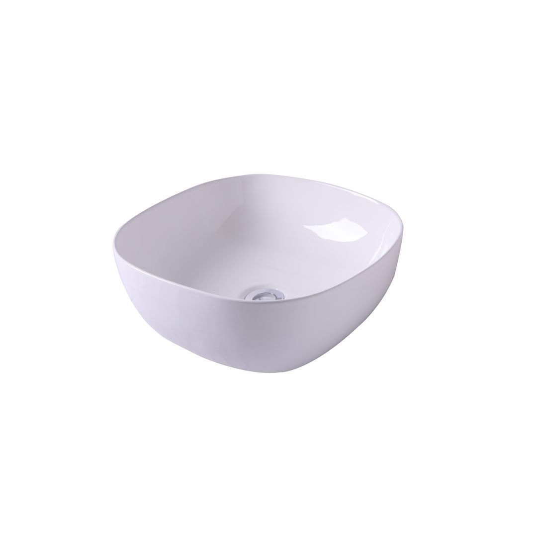 042315081051_2_mmIugcj.jpg Vaal Hr Symmmetry Square Counter Top Basin No Taphole White - Image 1