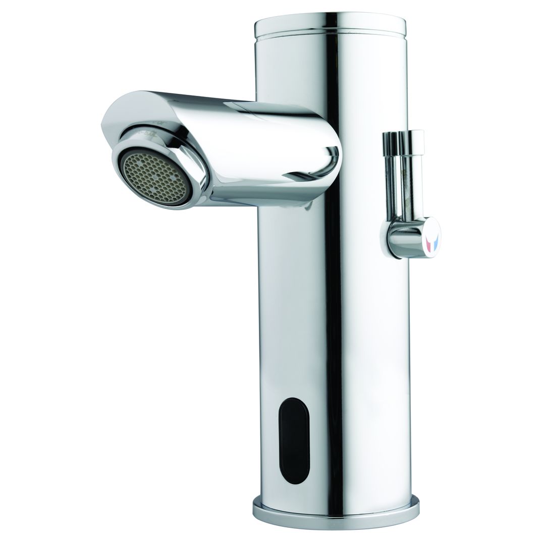 050608094645_4_ZhuWowS.jpg Cobra Electronic Basin Mixer Pillar Type Dual Temperature 9V Lilon Powered DC No Flex Hoses No Touch Chrome - 3/8 To 1/2 Adaptor Available (C-AV/ADAP1/2F-3/8M) - Image 1