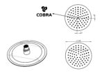 Cobra Seine Shower Head 1 Spray Round 200mm Brushed Gold - Image 2