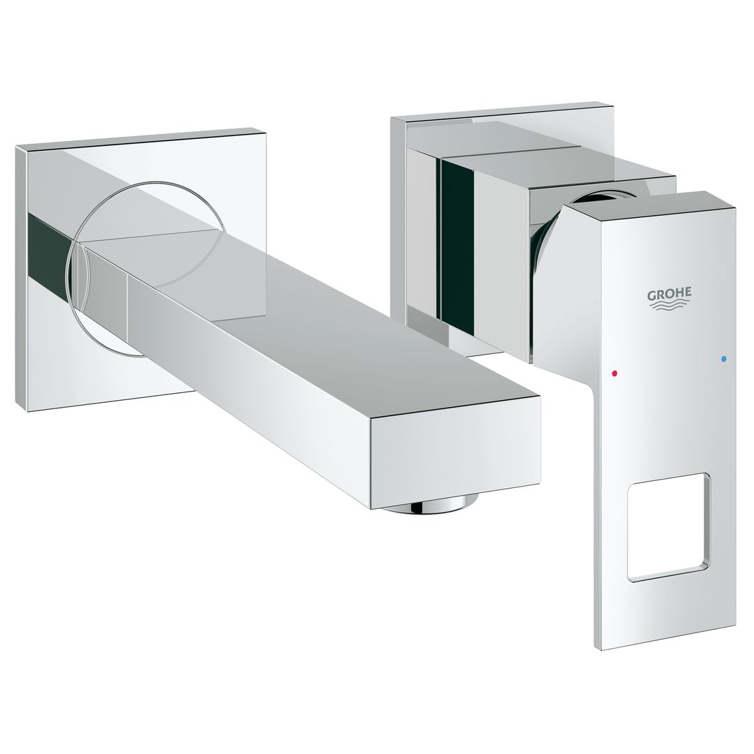 082415111200_1_n0Qwne5.jpg Grohe Eurocube Two-Hole Basin Mixer S-Size Chrome - Image 1