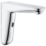 Grohe Euroeco Cosmopolitan E Infra-red electronic wall basin tap without mixing device chrome