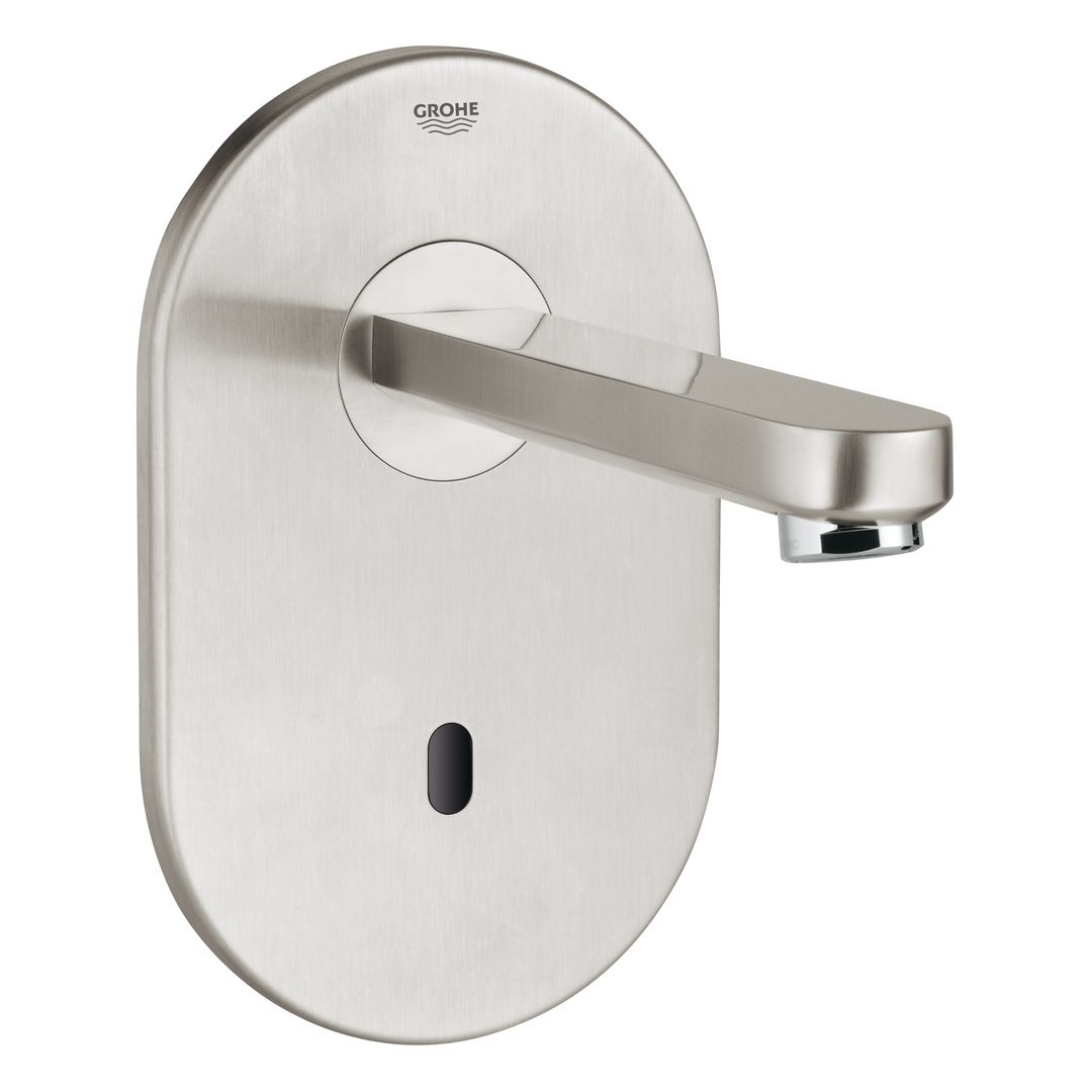 082415111200_1_ywPPXaA.jpg Grohe Eurosmart Cosmopolitan E Infra-red electronic wall basin tap without mixing device stainless steel - Image 1