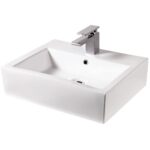 Vaal Weaver Rectangular Wall Hung/Counter Top Basin 1 Taphole White