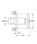 Grohe Atrio Concealed stop-valve trim - Image 2