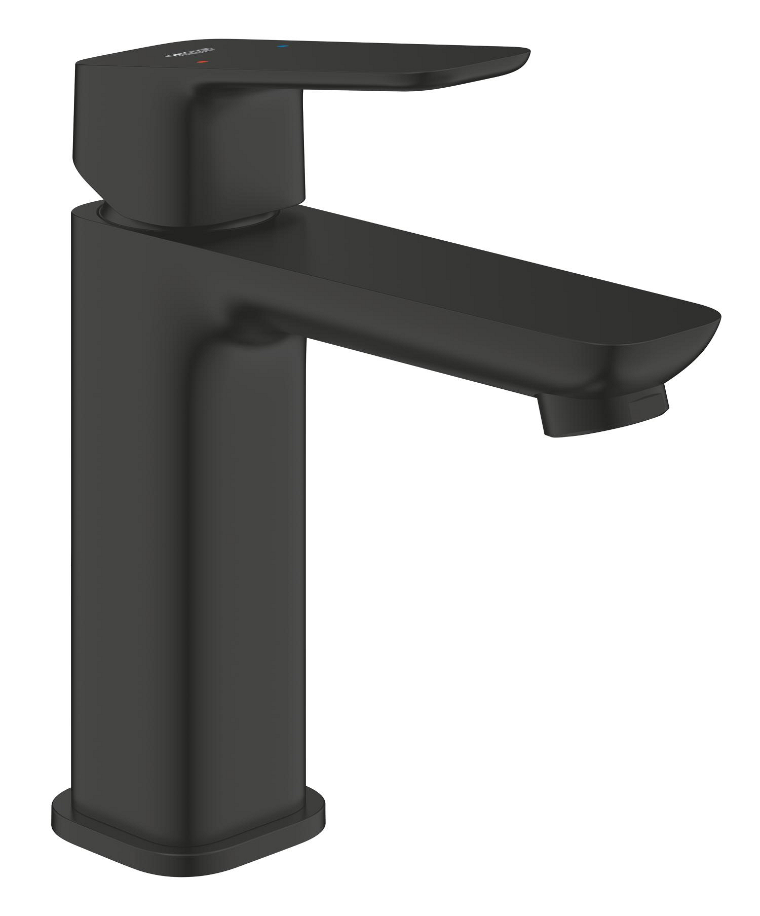 1017552430.jpg Grohe Cubeo Basin Mixer, Medium, Smooth Body Matte Black - Image 1