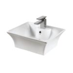 Vaal Oriele Counter Top Basin 1 Tap Hole White