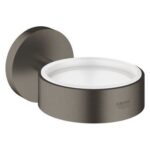 Grohe Essentials Glass/soap dish holder brushed hard graphite