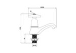 Cobra Star Heavy Pattern Pillar Tap 1/2 MI Chrome - Image 2