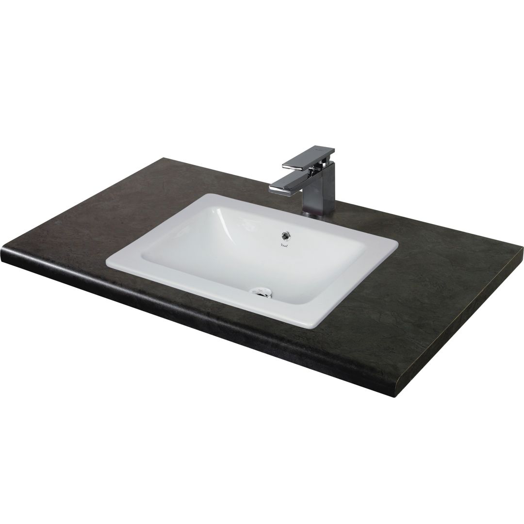 111510114806_2_hytvAzD.jpg Vaal Concorde Slimlineline Rectangular Drop In No Taphole White - Image 1