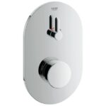 Grohe Eurosmart Cosmopolitan T Self-closing shower mixer 1/2" with mixing device and adjustable temperature limiter chrome