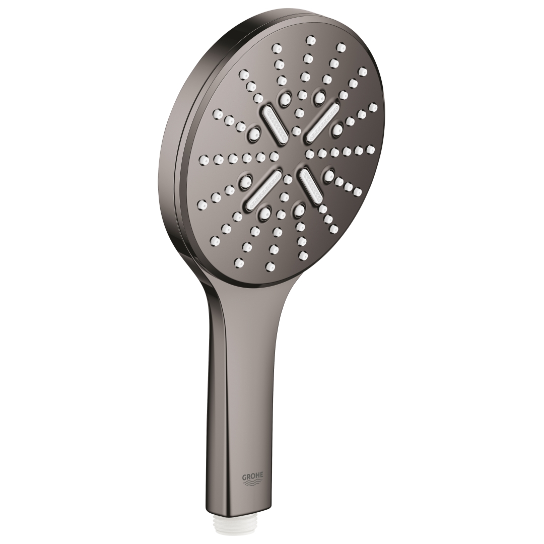 121120090750_5_pIDZaAp.jpg Grohe Rainshower SmartActive 130 Hand shower 3 sprays hard graphite - Image 1