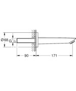 Grohe New BauCosmopolitan Bath spout chrome - Image 2