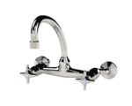 Cobra Star Heavy Pattern Sink Mixer Wall Type Swivel Spout 1/2 MI Chrome