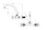 Cobra Star Heavy Pattern Sink Mixer Wall Type Swivel Spout 1/2 MI Chrome - Image 2