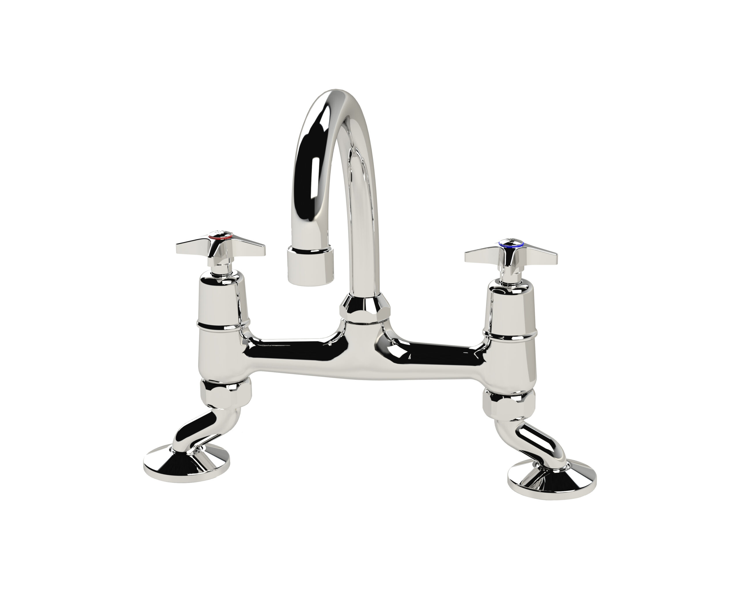 171-041NV.jpg Cobra Star Heavy Pattern Sink Mixer Pillar Type Swivel Spout 1/2 MI Chrome - Image 1